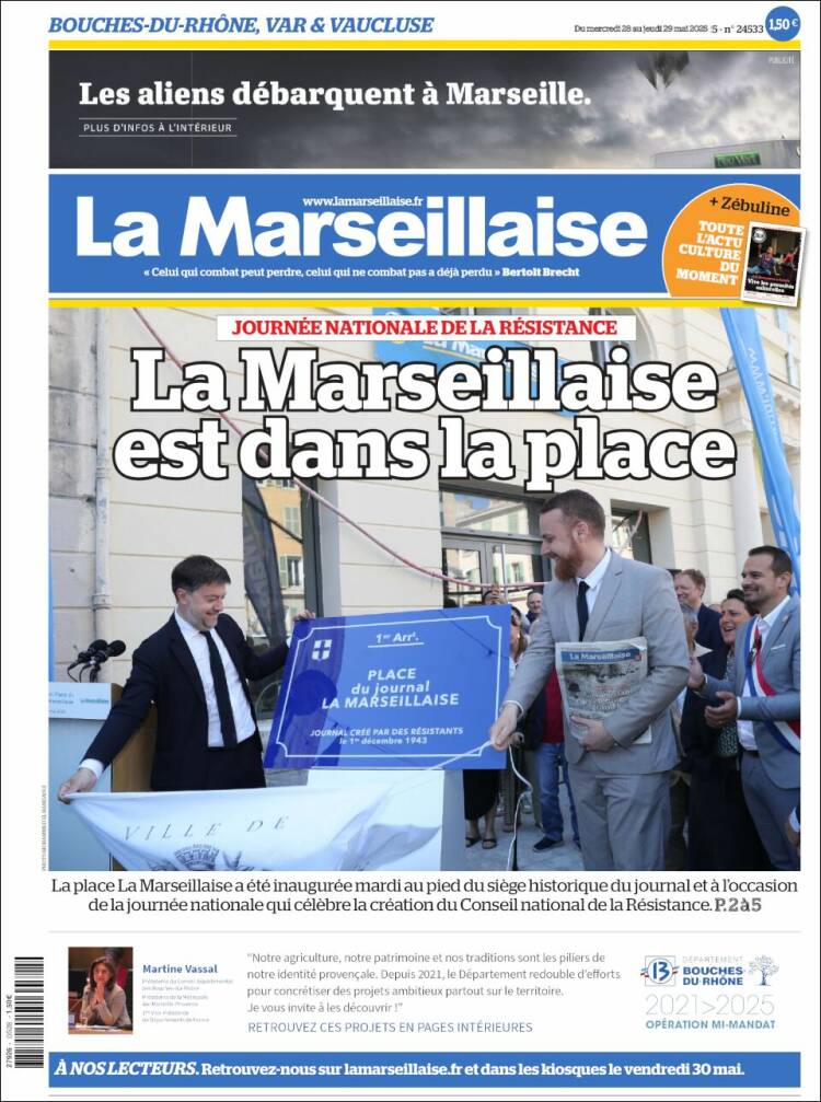 Portada de La Marseillaise (France)
