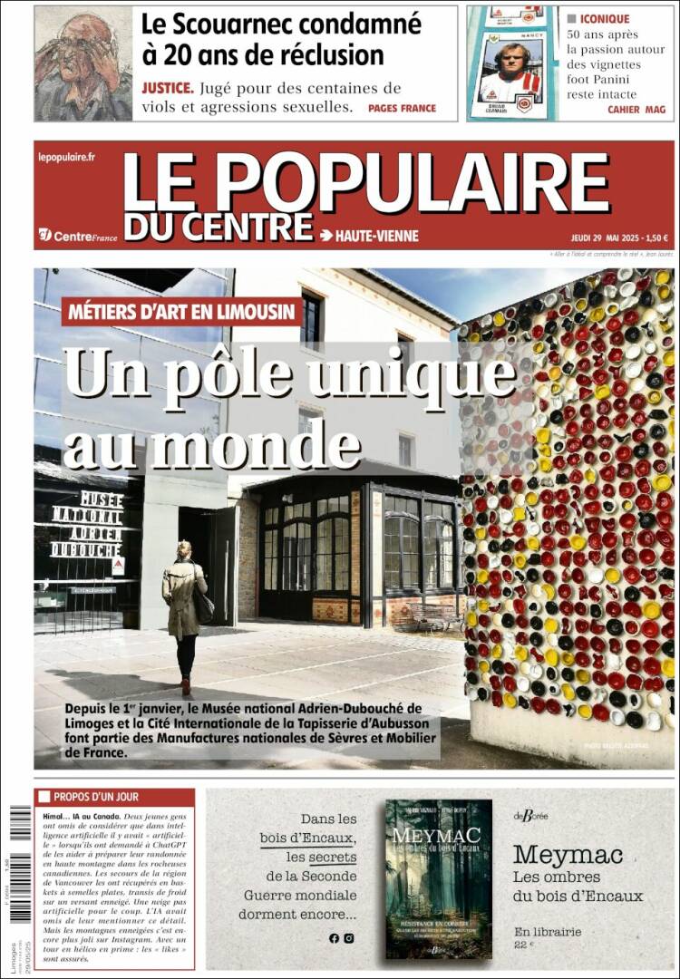 Portada de Le Populaire du Centre (France)