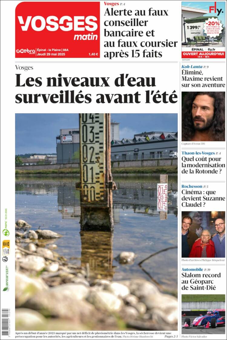 Portada de Vosges Matin (France)