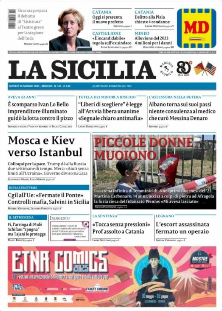 Portada de La Sicilia (Italy)