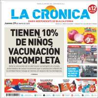 Portada de La Crónica de Baja California (Mexico)