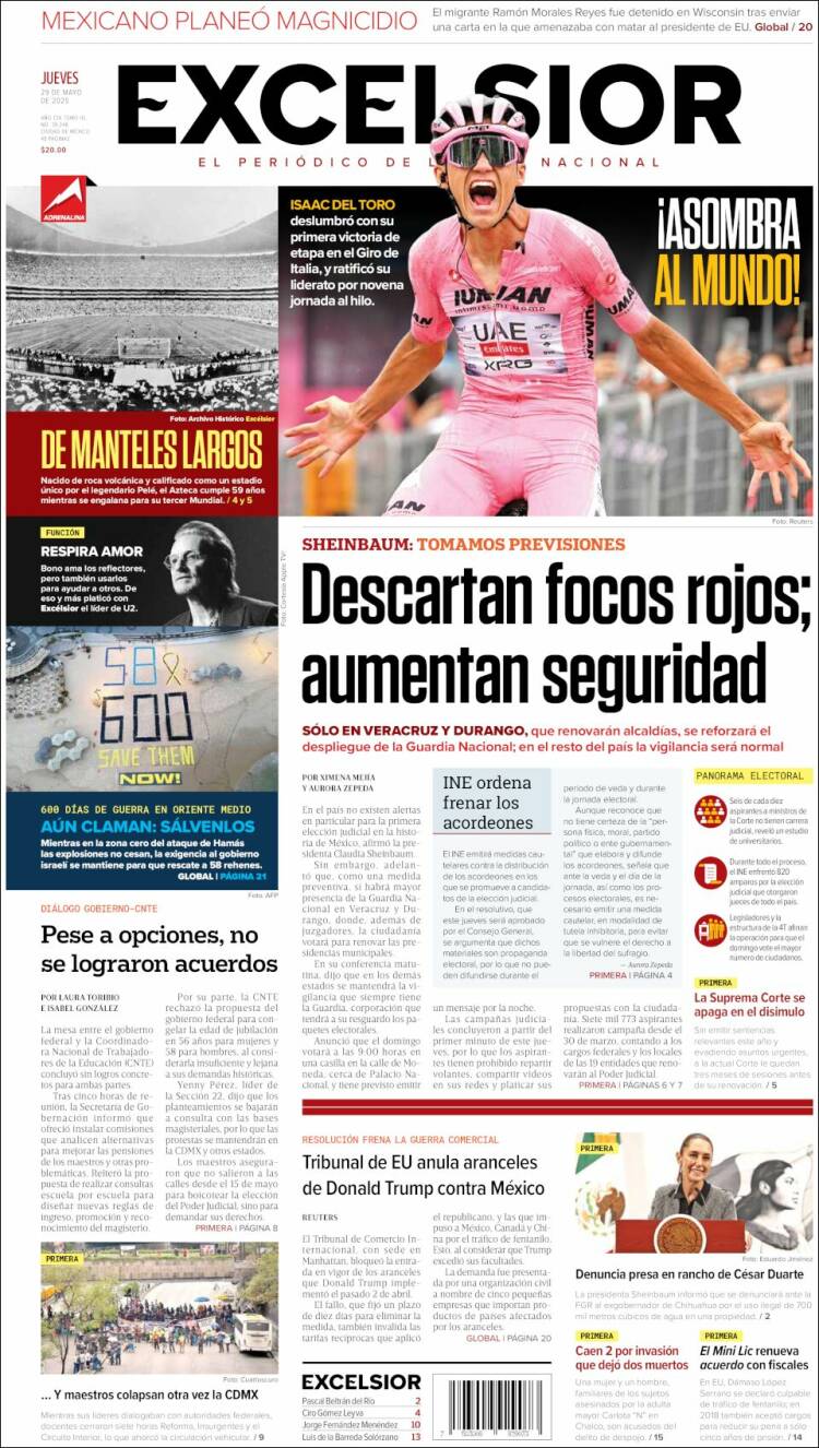 Portada de Excelsior (Mexico)