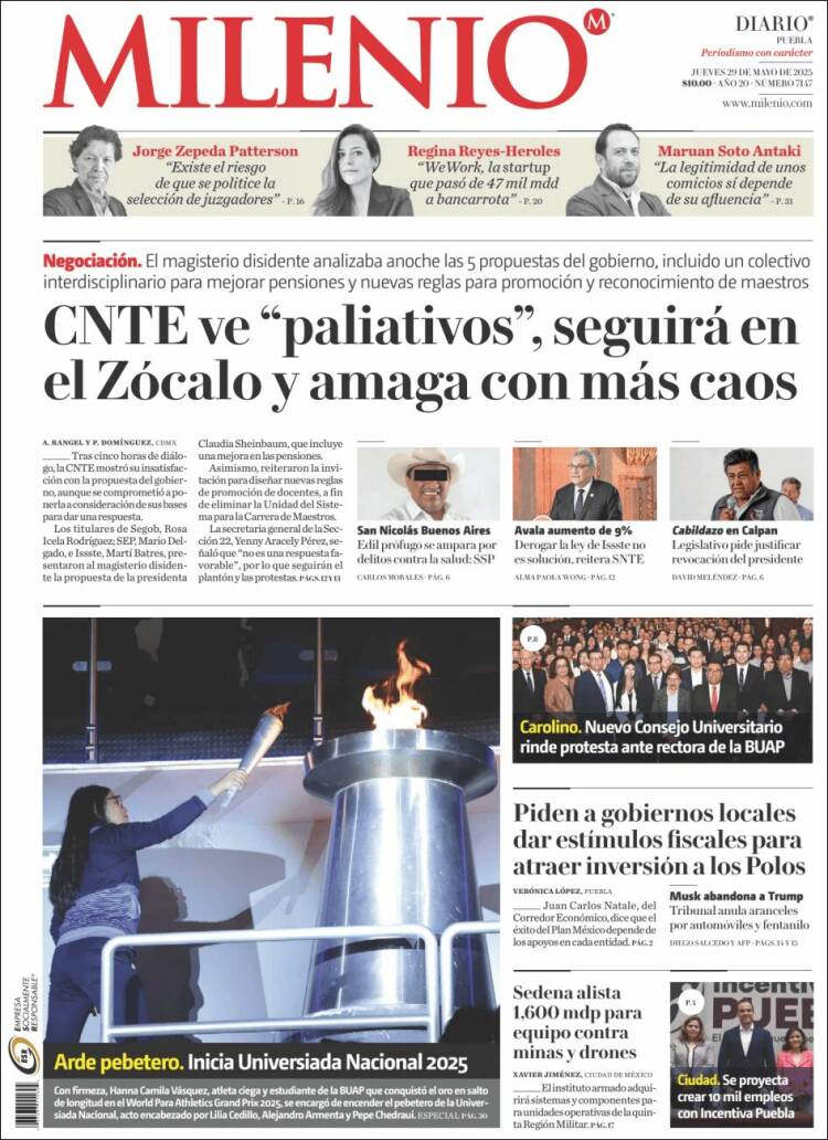Portada de Milenio de Puebla (Mexique)