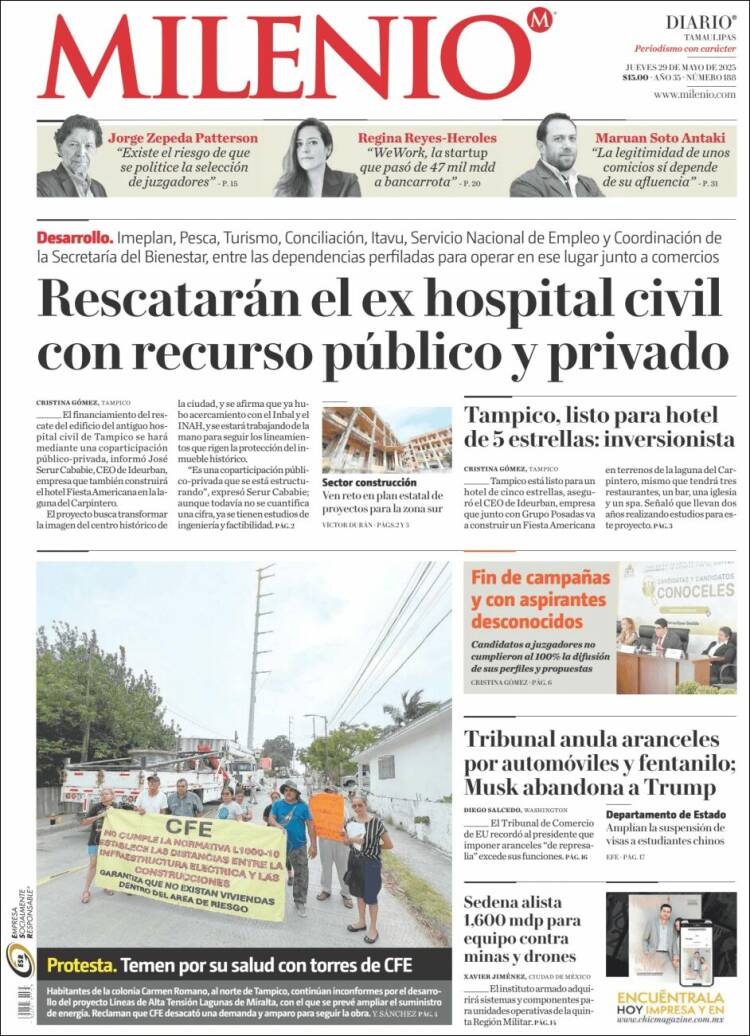 Portada de Milenio - Tamaulipas (Mexico)