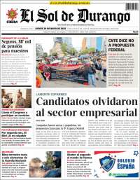 Portada de El Sol de Durango (Mexico)