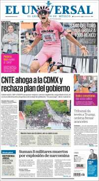 Portada de El Universal (Mexico)
