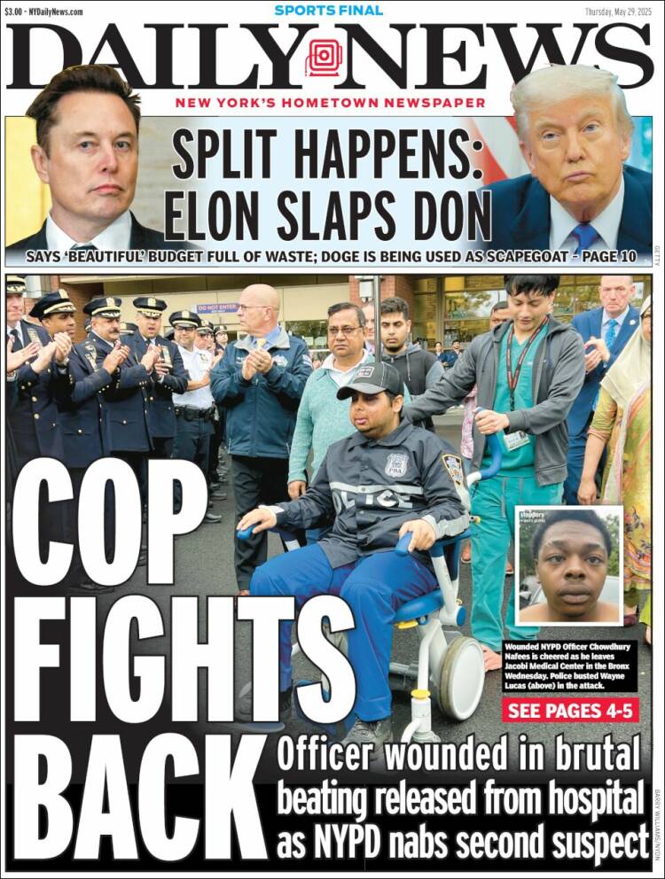 Portada de Daily News - New York (USA)