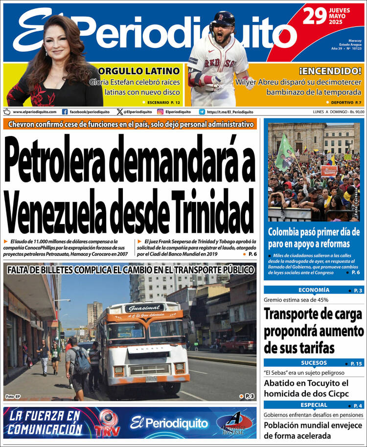 Portada de Periodiquito de Aragua (Venezuela)