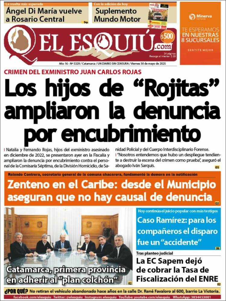 Portada de El Esquiu (Argentina)