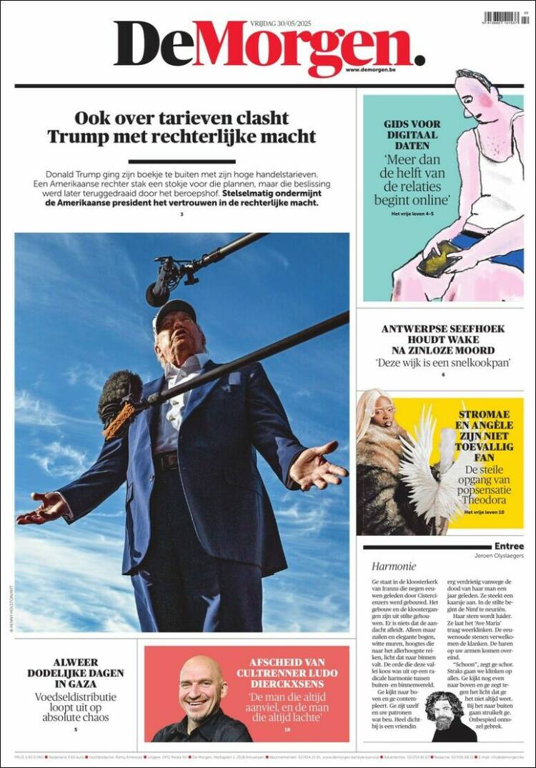 Portada de De Morgen (Belgium)