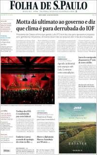 Portada de Folha de São Paulo (Brasil)