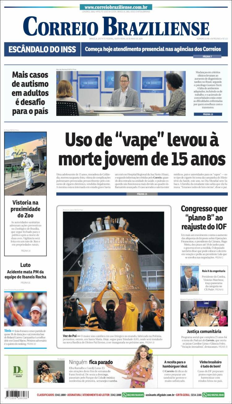 Portada de Correio Braziliense (Brésil)