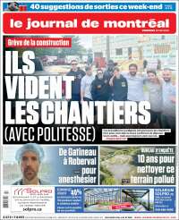 Portada de Le Journal de Montréal (Canada)