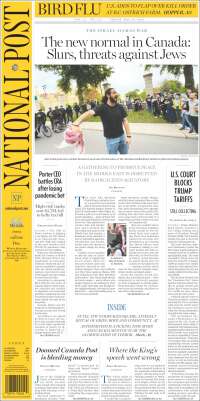 Portada de The National Post (Canada)