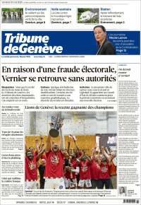 Portada de La Tribune de Genève (Switzerland)