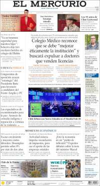 Portada de El Mercurio (Chile)