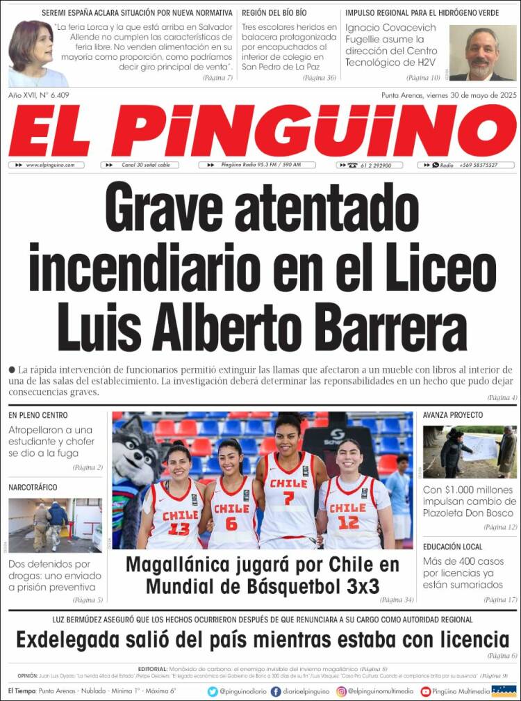 Portada de El Pingüino (Chile)