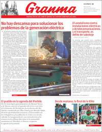 Portada de Granma (Cuba)