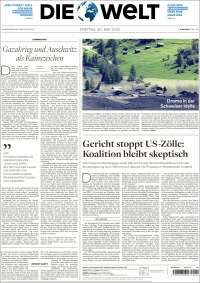 Portada de Die Welt (Germany)