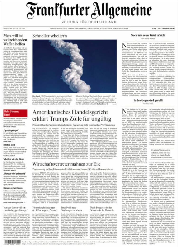Portada de Frankfurter Allgemeine (Germany)