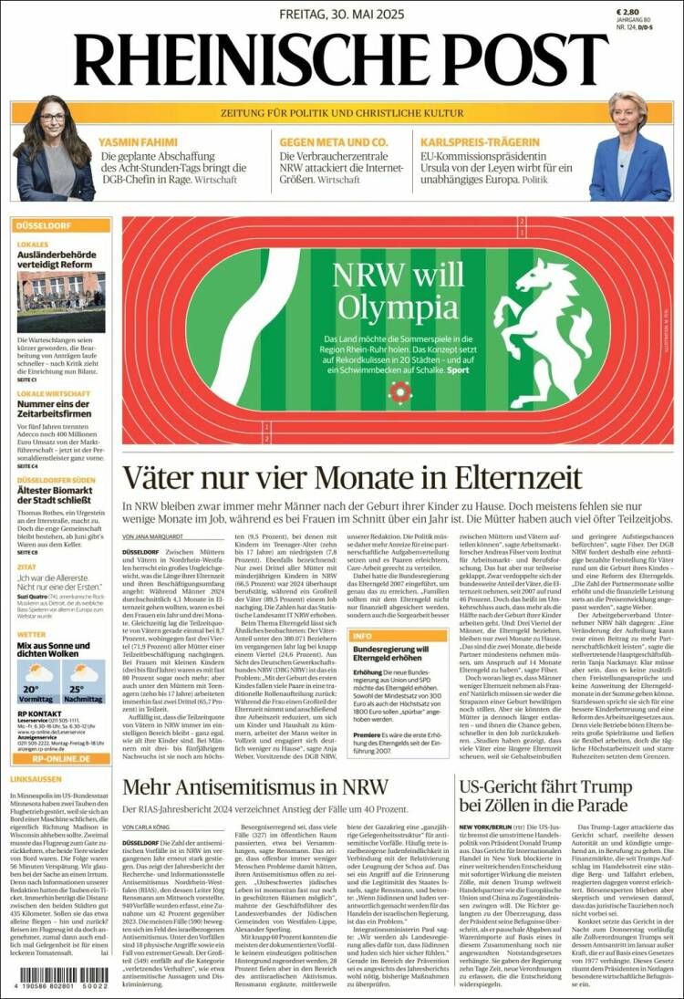 Portada de Rheinische Post (Germany)