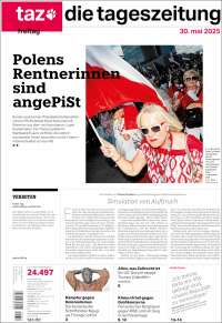 Portada de Die Tageszeitung (Germany)