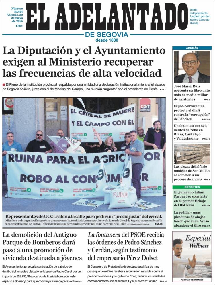 Portada de El Adelantado de Segovia (Spain)
