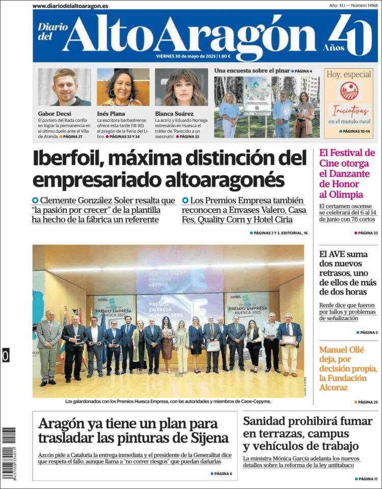 Portada de Diario del AltoAragón (Spain)