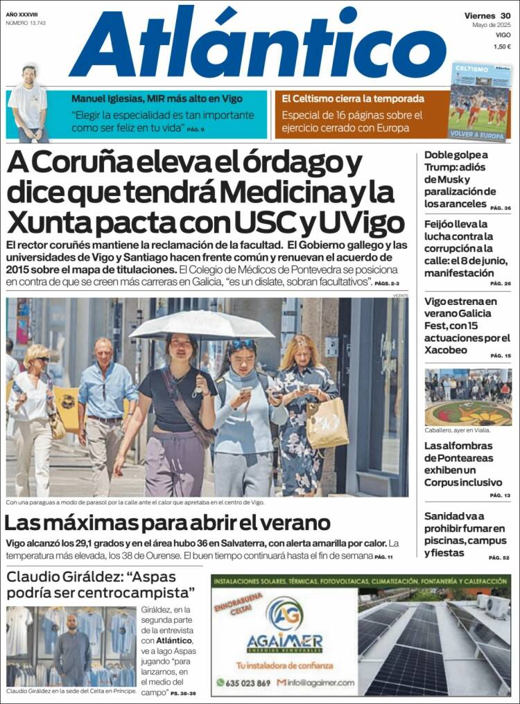 Portada de Atlántico Diario (Spain)