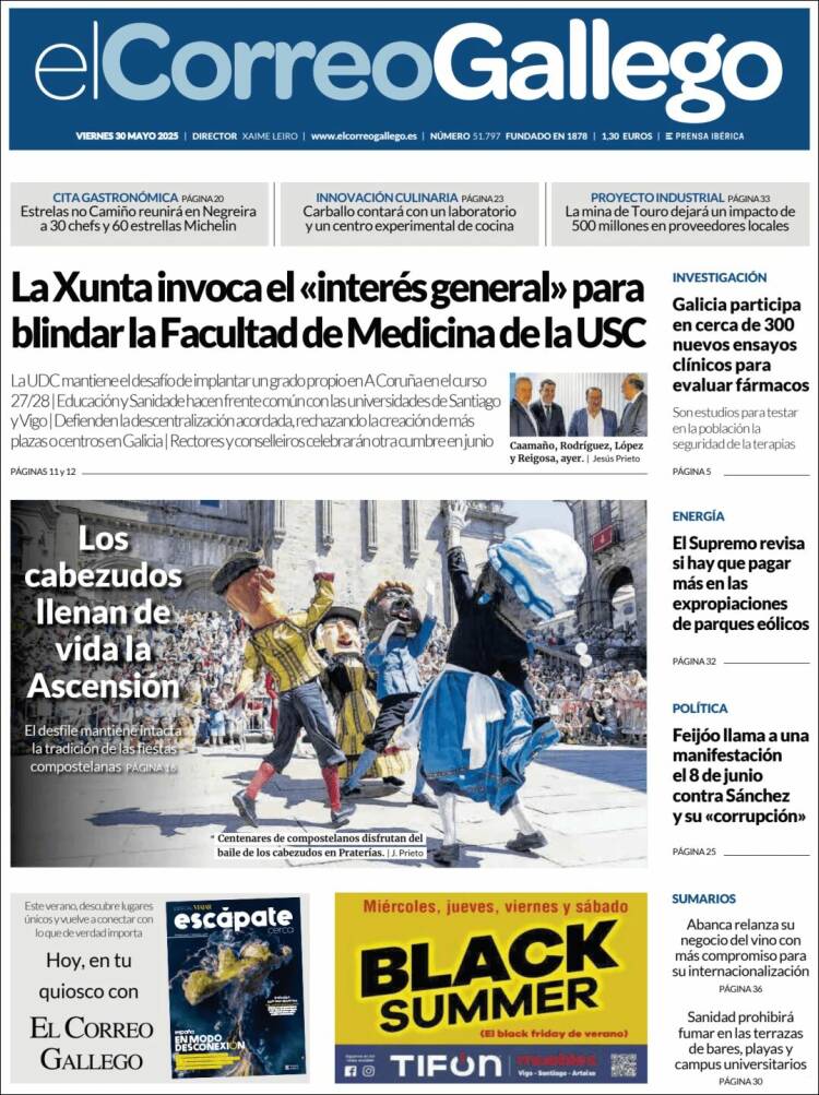 Portada de El Correo Gallego (Spain)