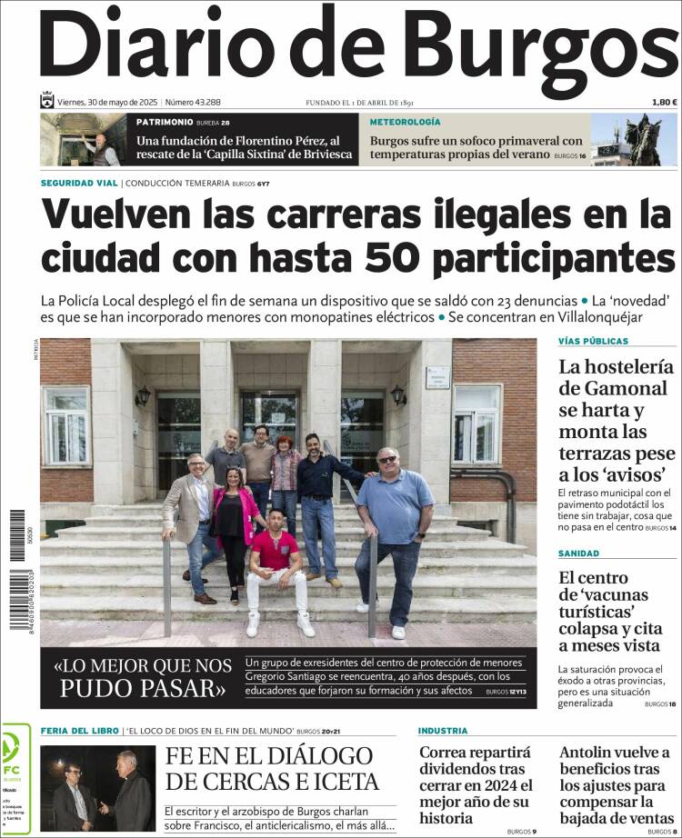 Portada de Diario de Burgos (Spain)