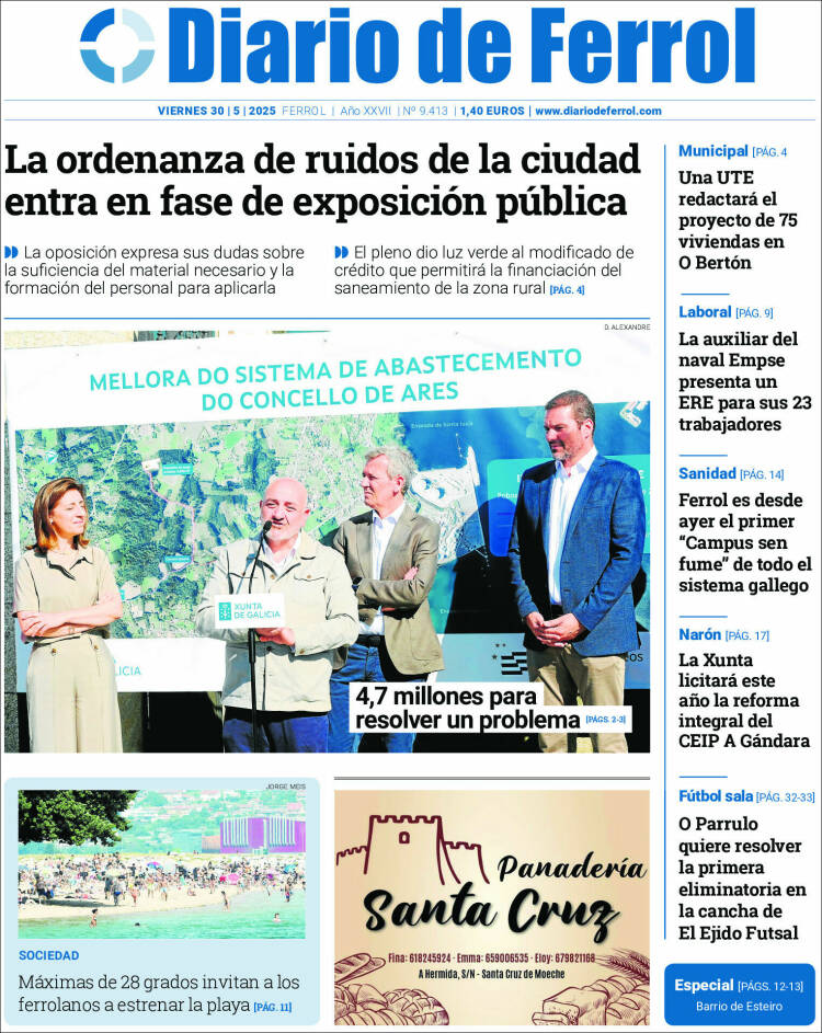 Portada de Diario de Ferrol (Spain)