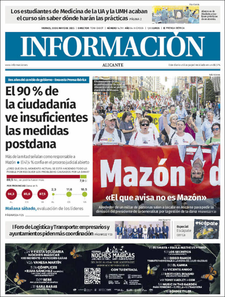 Portada de Diario Información (Spain)