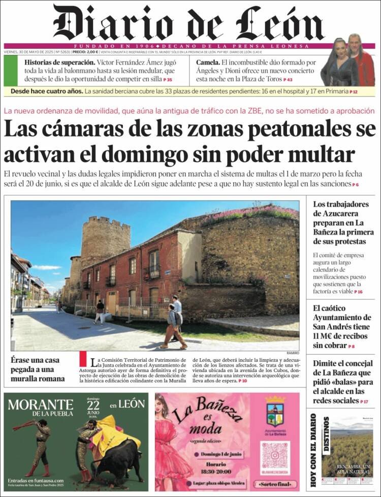 Portada de Diario de León (Spain)