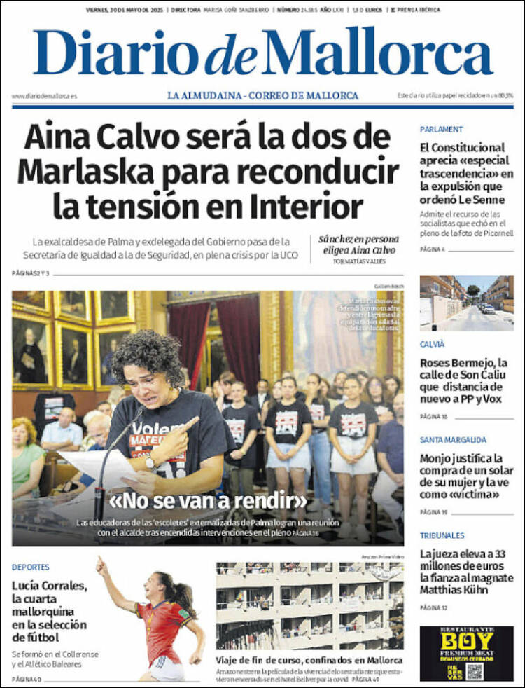 Portada de Diario de Mallorca (Spain)