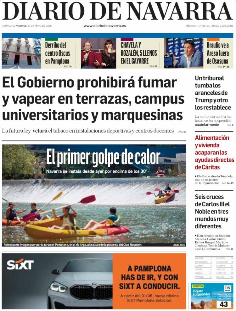 Portada de Diario de Navarra (Spain)