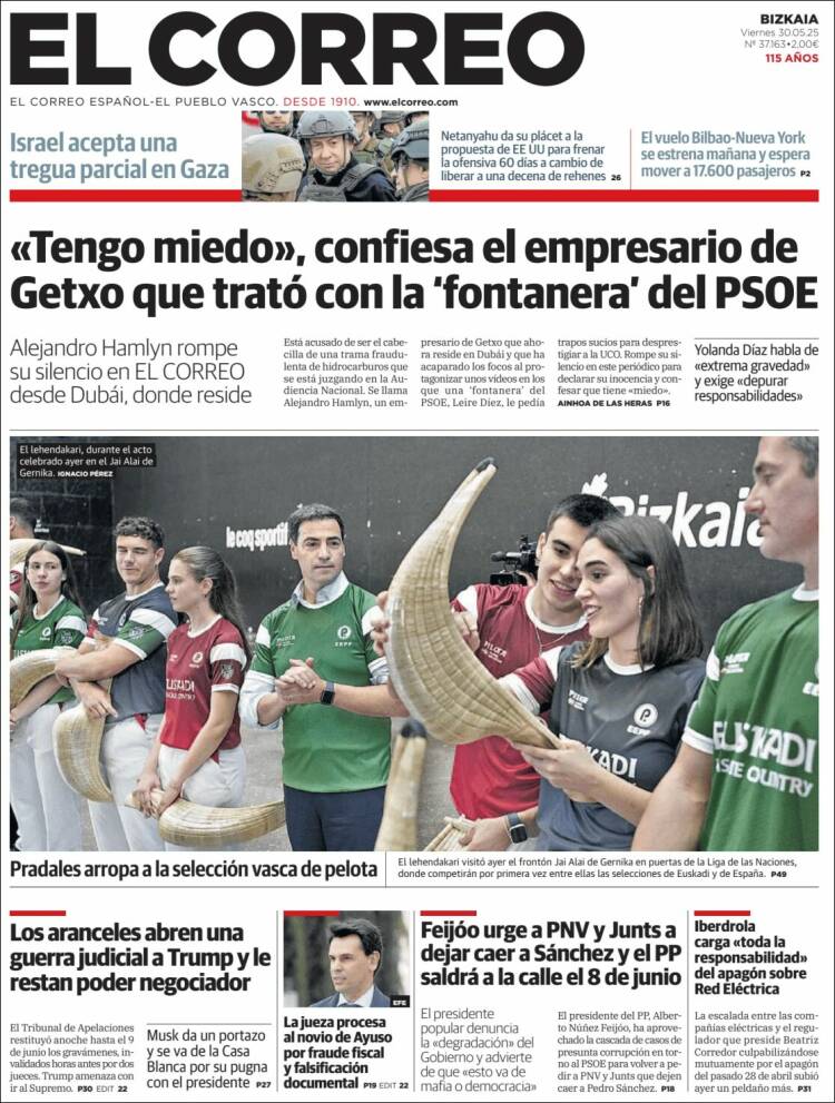 Portada de El Correo (Spain)
