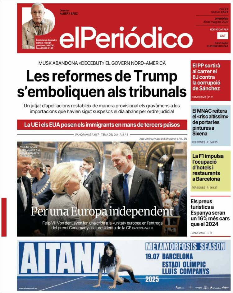Portada de El Periódico de Catalunya (Spain)