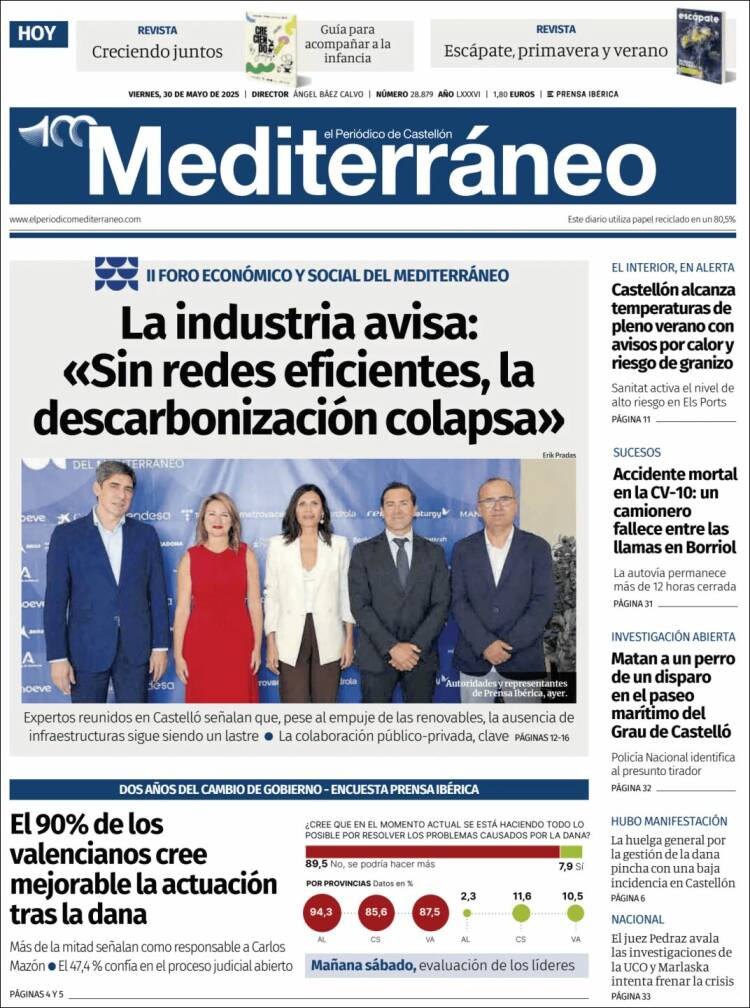 Portada de El Periódico Mediterraneo (Spain)