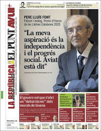 Portada de El Punt Avui - Girona (Spain)