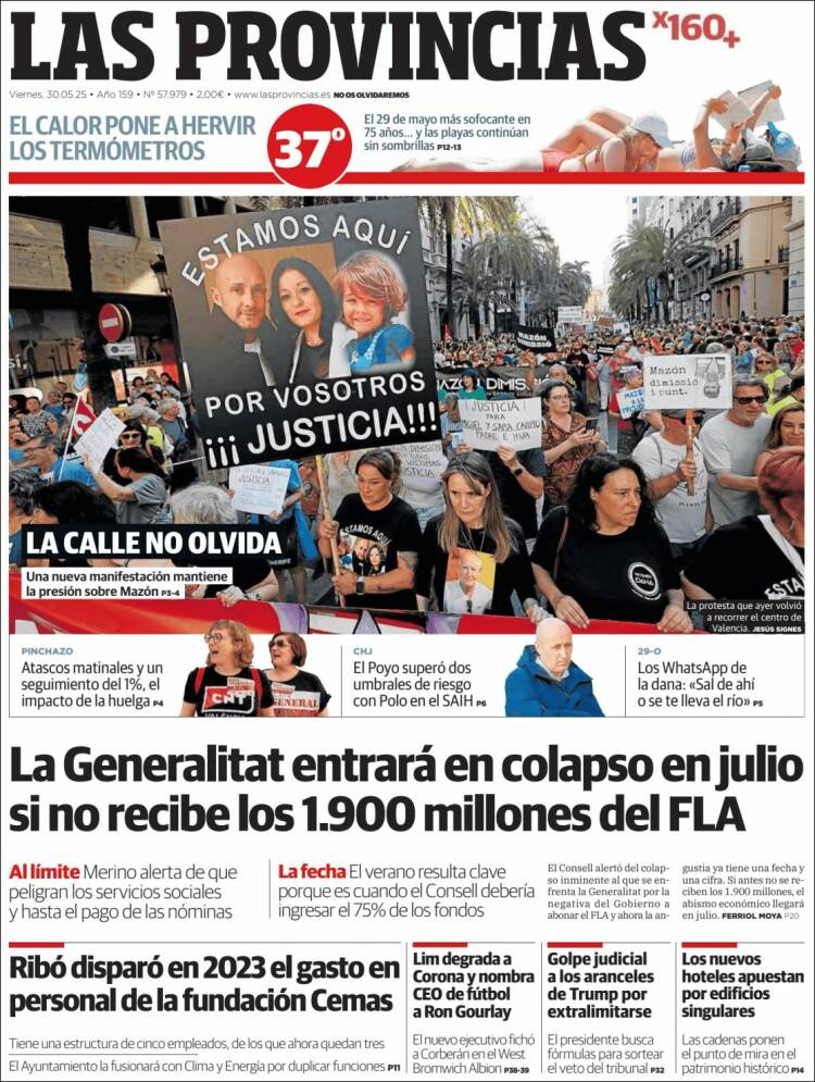 Portada de Las Provincias (Spain)
