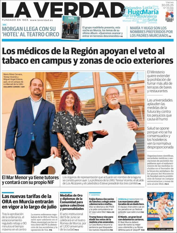 Portada de La Verdad de Murcia (Spain)