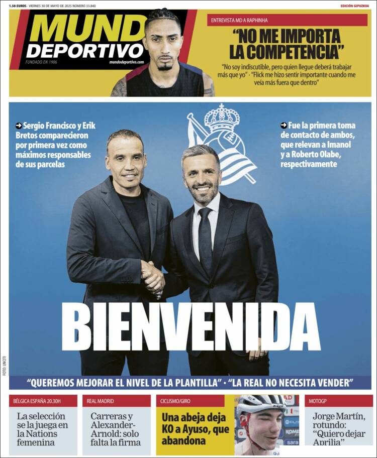 Portada de Mundo Deportivo Gipuzkoa (Spain)
