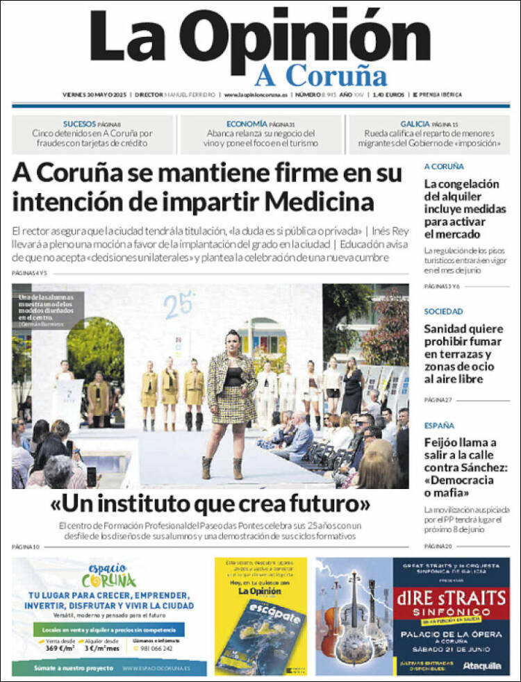 Portada de La Opinión de A Coruña (Spain)