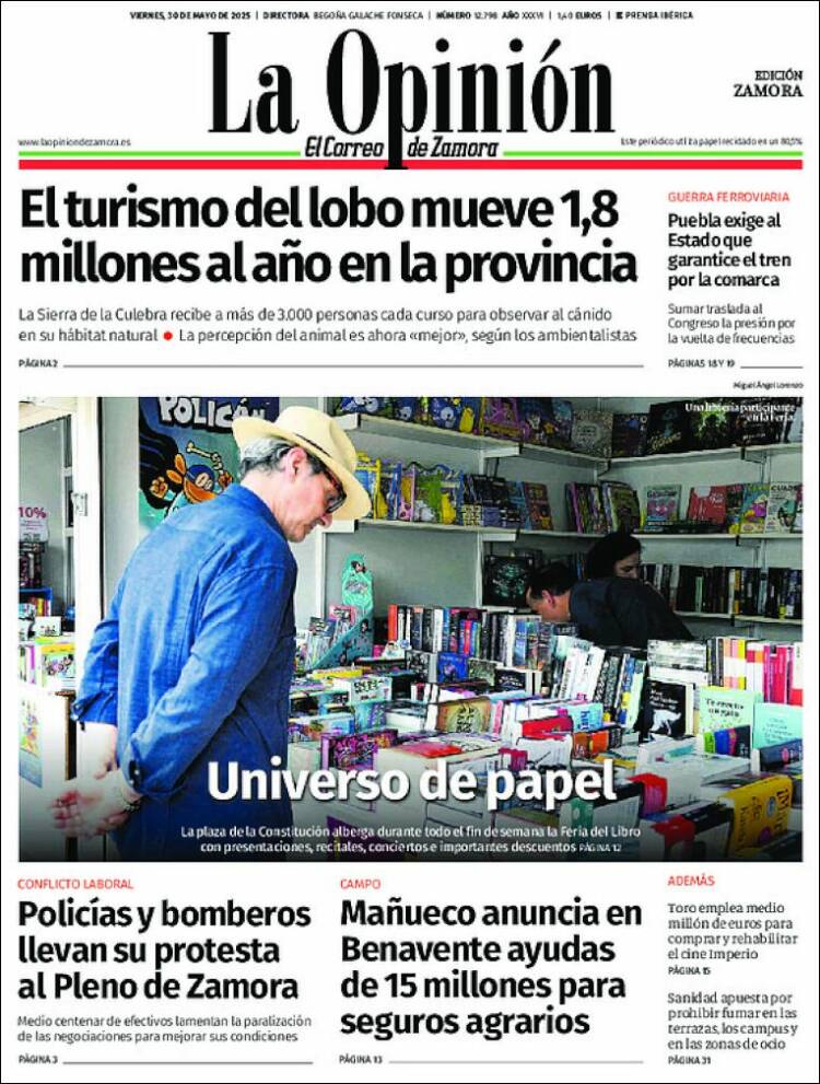 Portada de La Opinión - El Correo de Zamora (Spain)