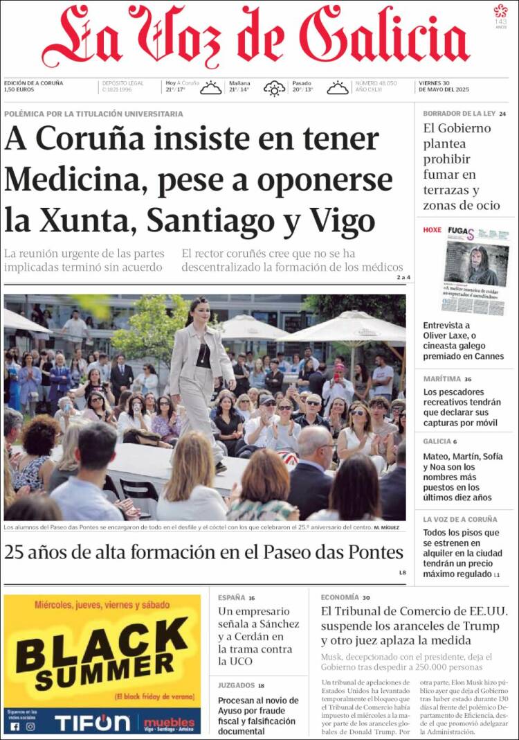 Portada de La Voz de Galicia (Spain)