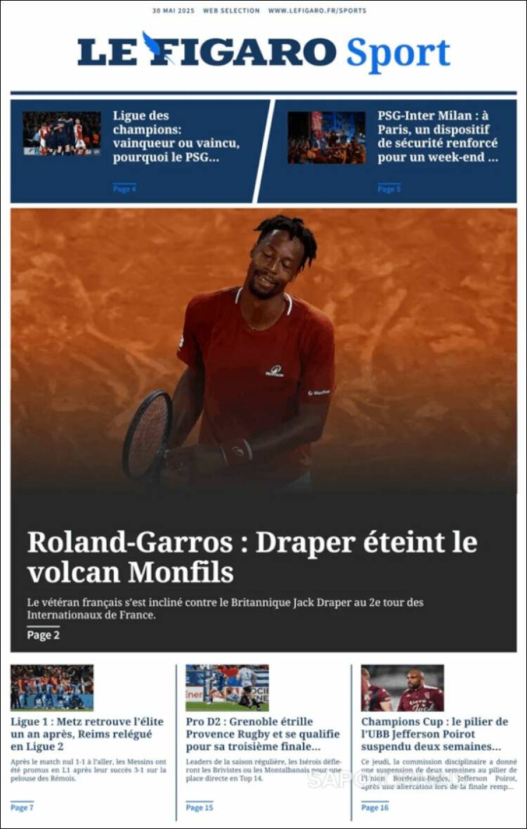 Portada de Le Figaro Sport (France)
