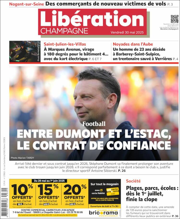 Portada de Libération Champagne (France)