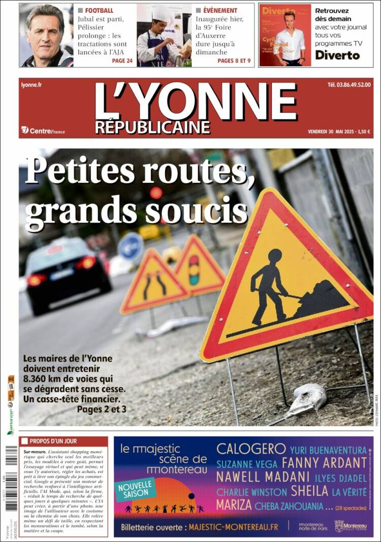 Portada de L'Yonne-Républicaine (France)