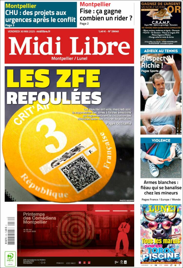 Portada de Midi Libre (France)